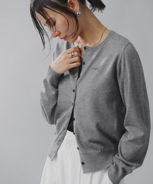 RASW（ラス）の「[RASW]ビスコース刺繍ロゴカーディガン（カーディガン/ボレロ・レディース・ブラウン/杢グレー・M/L）」の11枚目の写真