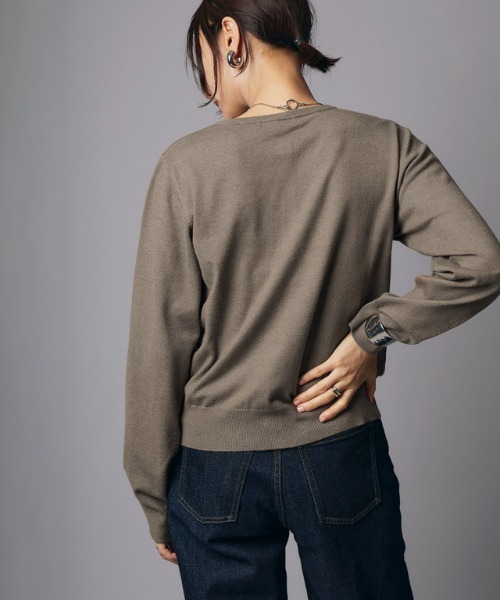 RASW（ラス）の「[RASW]ビスコース刺繍ロゴカーディガン（カーディガン/ボレロ・レディース・ブラウン/杢グレー・M/L）」の19枚目の写真