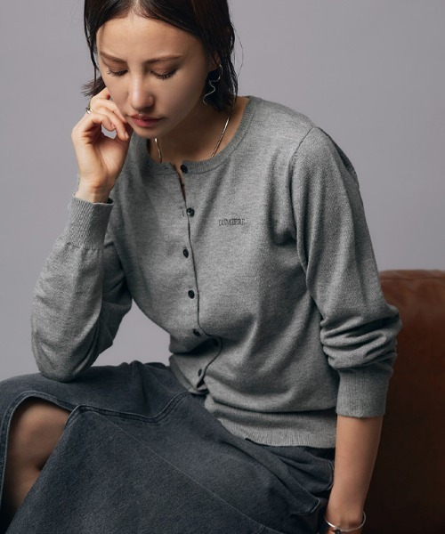 RASW（ラス）の「[RASW]ビスコース刺繍ロゴカーディガン（カーディガン/ボレロ・レディース・ブラウン/杢グレー・M/L）」の5枚目の写真