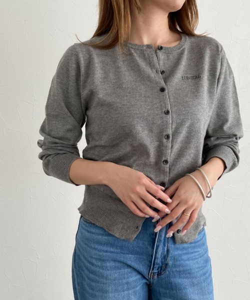 RASW（ラス）の「[RASW]ビスコース刺繍ロゴカーディガン（カーディガン/ボレロ・レディース・ブラウン/杢グレー・M/L）」の14枚目の写真