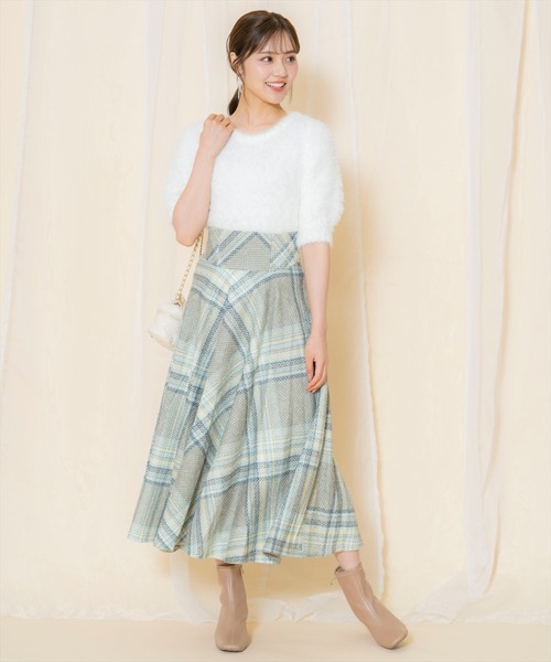 WILLSELECTION(ウィルセレクション)の「シャギーラメ5分袖プルオーバー(ニット/セーター・レディース・ベージュ/シルバー/オフホワイト/ピンク・FREE)」の5枚目の写真