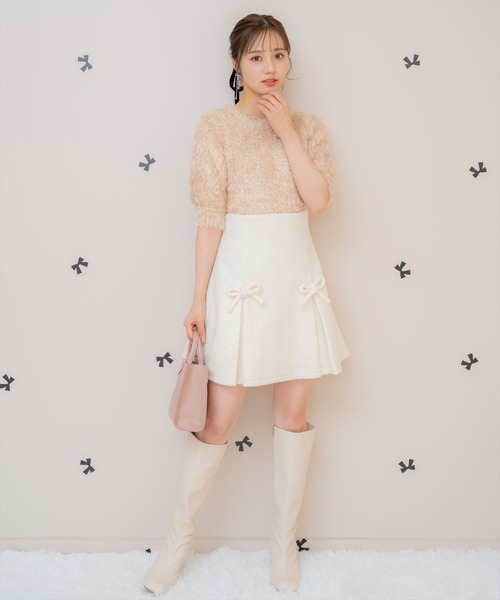 WILLSELECTION(ウィルセレクション)の「シャギーラメ5分袖プルオーバー(ニット/セーター・レディース・ベージュ/シルバー/オフホワイト/ピンク・FREE)」の13枚目の写真