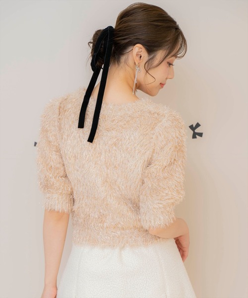 WILLSELECTION(ウィルセレクション)の「シャギーラメ5分袖プルオーバー(ニット/セーター・レディース・ベージュ/シルバー/オフホワイト/ピンク・FREE)」の16枚目の写真