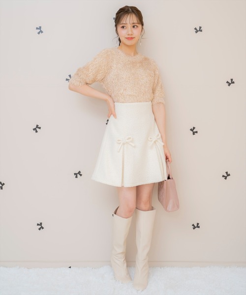 WILLSELECTION(ウィルセレクション)の「シャギーラメ5分袖プルオーバー(ニット/セーター・レディース・ベージュ/シルバー/オフホワイト/ピンク・FREE)」の20枚目の写真