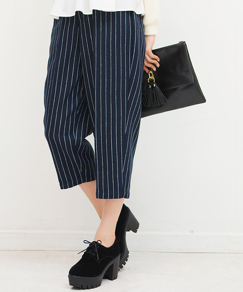 WEGO(ウィゴー)の「WEGO/クロップドテーパードパンツ(その他パンツ・レディース・グレー系その他/ブルー系その他/ブラウン・FREE)」の3枚目の写真