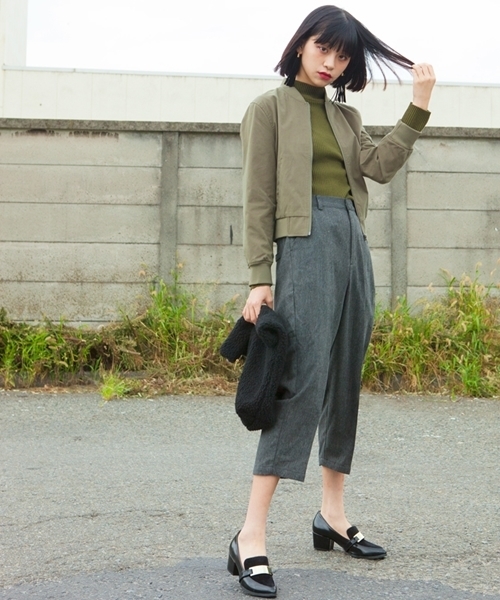 WEGO(ウィゴー)の「WEGO/クロップドテーパードパンツ(その他パンツ・レディース・グレー系その他/ブルー系その他/ブラウン・FREE)」の14枚目の写真