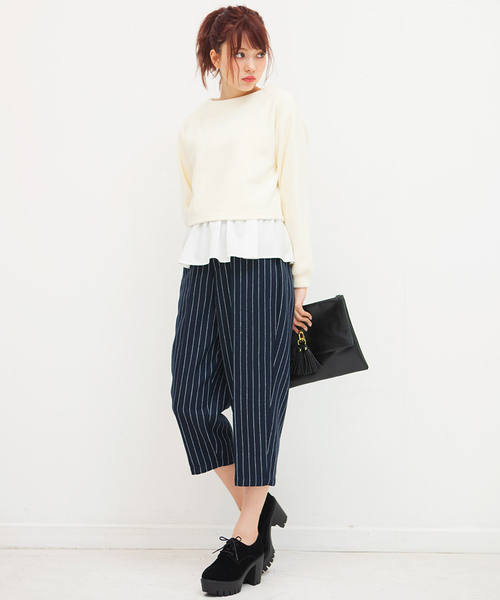 WEGO(ウィゴー)の「WEGO/クロップドテーパードパンツ(その他パンツ・レディース・グレー系その他/ブルー系その他/ブラウン・FREE)」の19枚目の写真