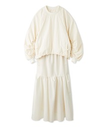 ギャザープルオーバー×ティアードスカートセット