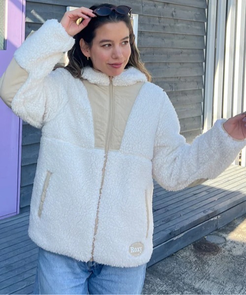 ふわふわ。 セール】MOROCKIN CRUSH/ロキシーモコモコジップアップブルゾン