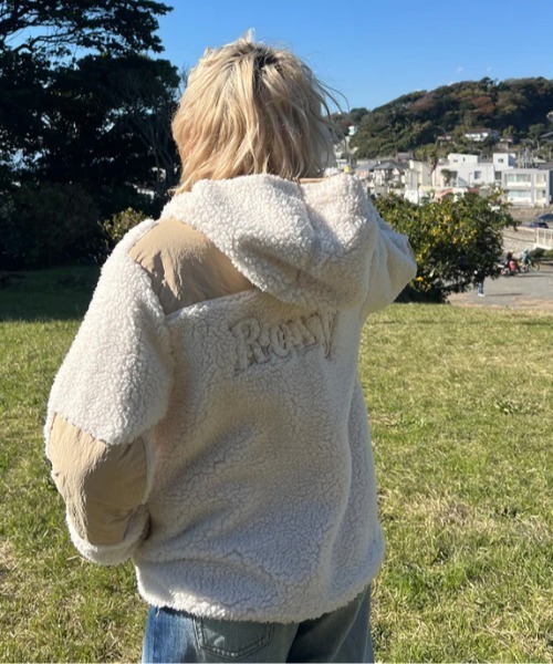 セール】MOROCKIN CRUSH/ロキシーモコモコジップアップブルゾン