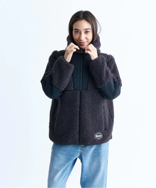 モコモコ。 セール】MOROCKIN CRUSH/ロキシーモコモコジップアップブルゾン