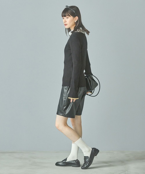 LAKOLE（ラコレ）の「12ゲージリブスクエアネックプルオーバー / 116709（ニット/セーター・レディース・その他1/ライトグリーン/アイボリー/ブラック/レモンイエロー/グレー・SMALL/MEDIUM/LARGE）」の7枚目の写真