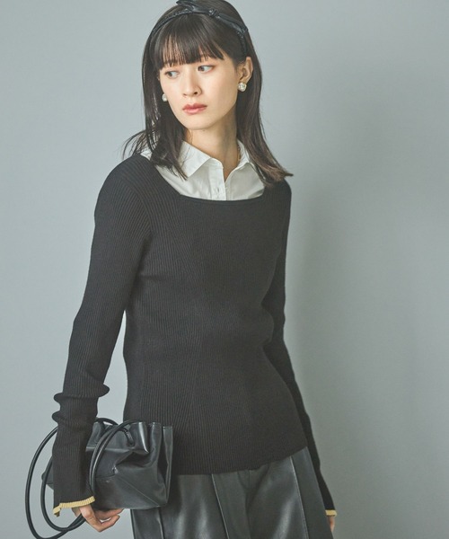 LAKOLE（ラコレ）の「12ゲージリブスクエアネックプルオーバー / 116709（ニット/セーター・レディース・その他1/ライトグリーン/アイボリー/ブラック/レモンイエロー/グレー・SMALL/MEDIUM/LARGE）」の10枚目の写真