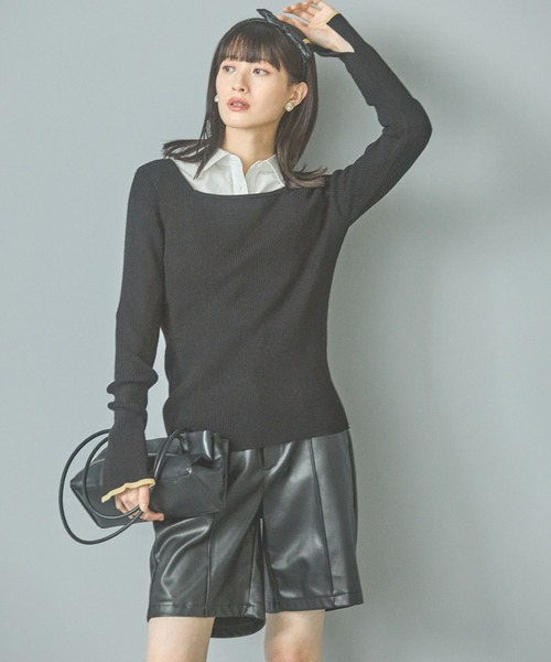 LAKOLE（ラコレ）の「12ゲージリブスクエアネックプルオーバー / 116709（ニット/セーター・レディース・その他1/ライトグリーン/アイボリー/ブラック/レモンイエロー/グレー・SMALL/MEDIUM/LARGE）」の11枚目の写真