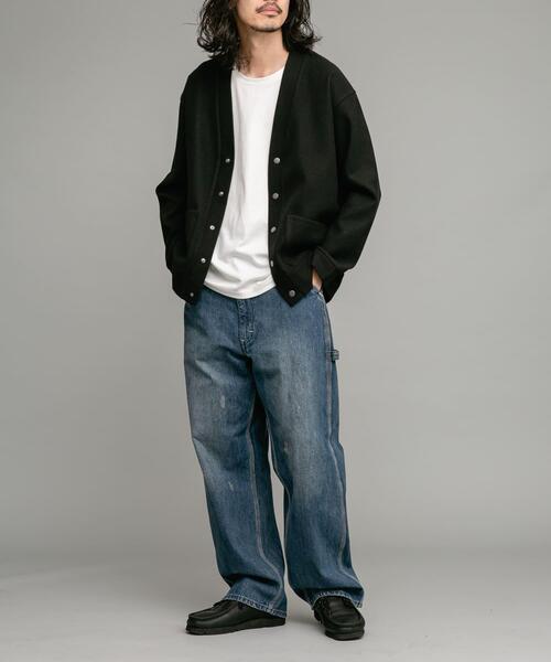 URBAN RESEARCH Sonny Label(アーバンリサーチサニーレーベル)の「ストレッチメルトンカーディガン(カーディガン/ボレロ・メンズ・ブルー系その他/ライトベージュ/チャコールグレー/ブラック・MEDIUM/LARGE)」の22枚目の写真