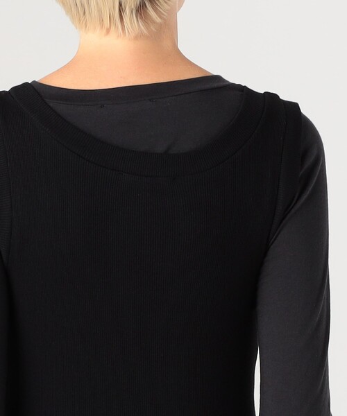 セール】コットンカシミヤ レイヤードトップス（Tシャツ