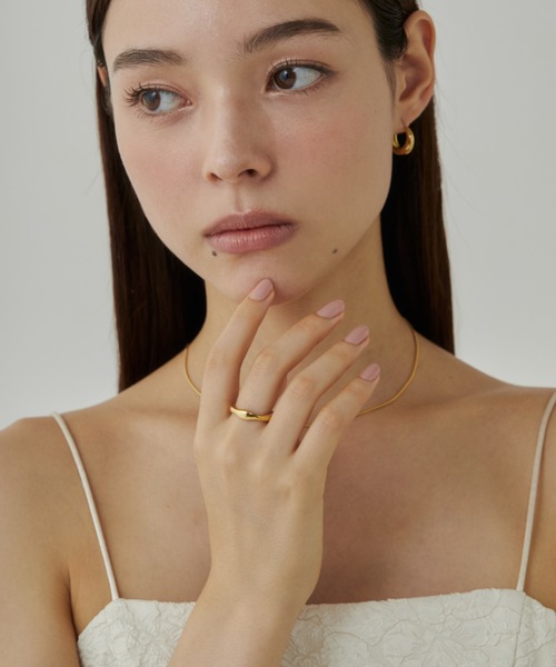 ciite' surgical stainless(シーテサージカルステンレス)の「【 金属アレルギー対応 】 ニュアンスリング サージカルステンレス(リング・レディース・ゴールド/シルバー・11号/13号/15号)」の13枚目の写真