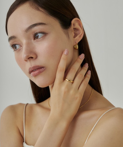 ciite' surgical stainless(シーテサージカルステンレス)の「【 金属アレルギー対応 】 ニュアンスリング サージカルステンレス(リング・レディース・ゴールド/シルバー・11号/13号/15号)」の14枚目の写真