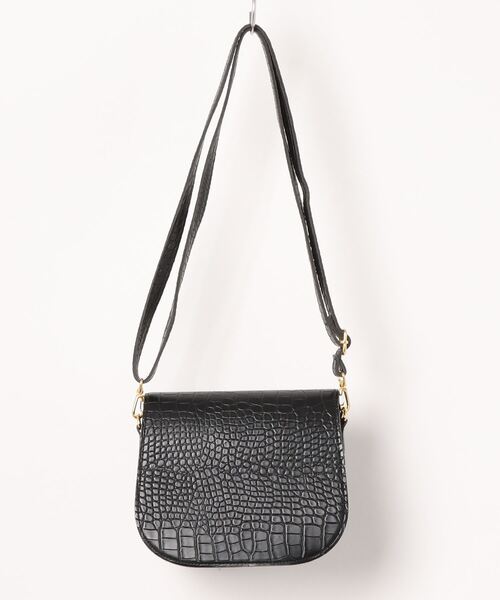 an meets zakka クロコ型押し合成皮革フラップショルダーバッグ / レディース メンズ ユニセックス クロコダイル柄 鞄 バック（ショルダーバッグ）｜ankoROCK（アンコロック）
