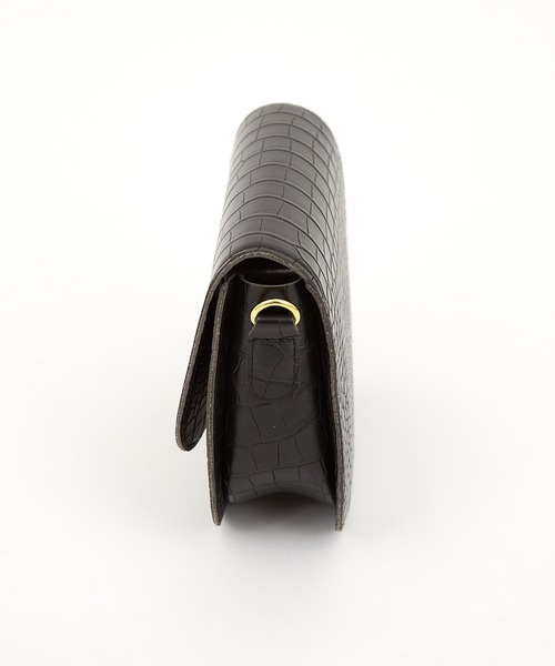 an meets zakka クロコ型押し合成皮革フラップショルダーバッグ / レディース メンズ ユニセックス クロコダイル柄 鞄 バック（ショルダーバッグ）｜ankoROCK（アンコロック）