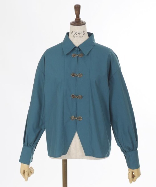 アクシーズクイン　チャイナシャツ チャイナボタンシアーシャツ | outlet | axes femme online shop