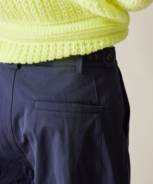 rehacer(レアセル)の「R. : Wide Leg Pleats Pants(チノパンツ・メンズ・ネイビー/グレー・SMALL/MEDIUM/LARGE)」の21枚目の写真