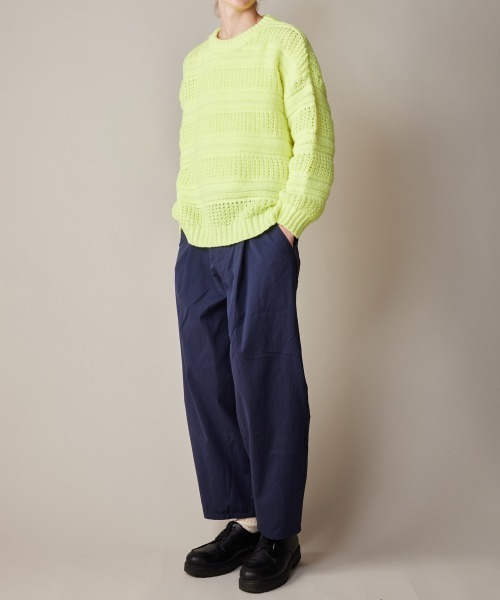 rehacer(レアセル)の「R. : Wide Leg Pleats Pants(チノパンツ・メンズ・ネイビー/グレー・SMALL/MEDIUM/LARGE)」の14枚目の写真