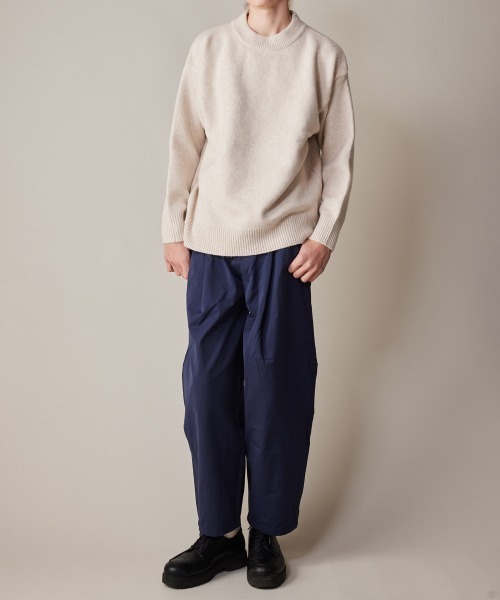 rehacer(レアセル)の「R. : Wide Leg Pleats Pants(チノパンツ・メンズ・ネイビー/グレー・SMALL/MEDIUM/LARGE)」の22枚目の写真