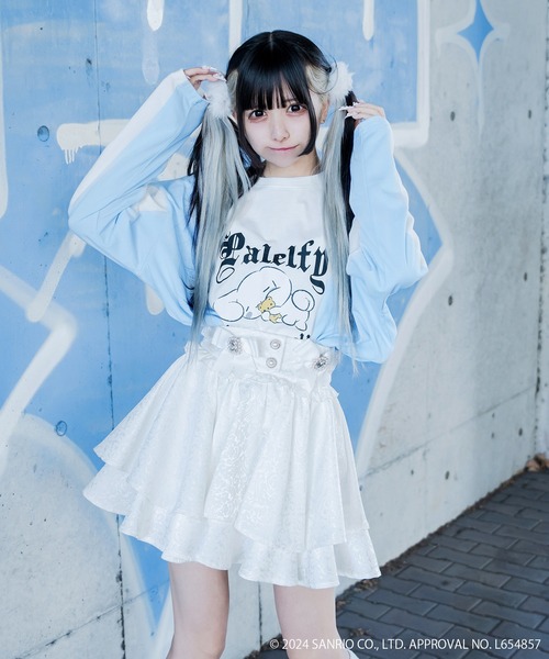 tシャツ シナモロール すやすやロンT レディース セール】シナモロール すやすやロンT（Tシャツ/カットソー