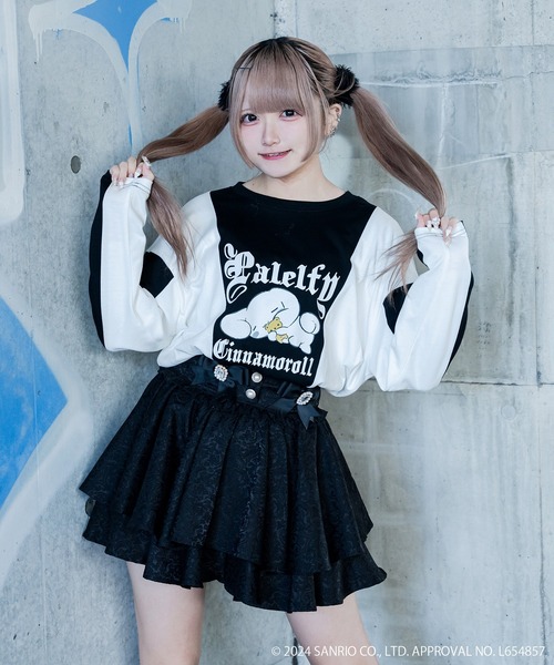 tシャツ シナモロール すやすやロンT レディース セール】シナモロール すやすやロンT（Tシャツ/カットソー