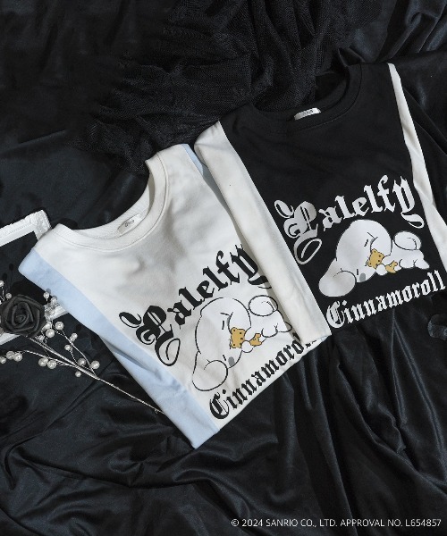 tシャツ シナモロール すやすやロンT レディース セール】シナモロール すやすやロンT（Tシャツ/カットソー