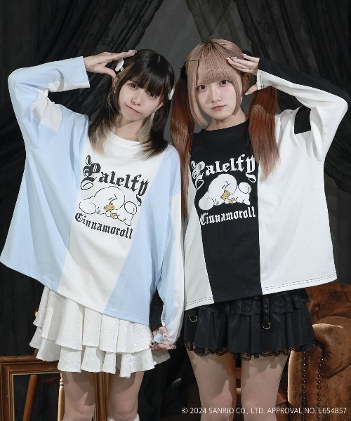 tシャツ シナモロール すやすやロンT レディース セール】シナモロール すやすやロンT（Tシャツ/カットソー