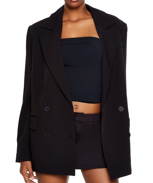 FOREVER 21(フォーエバー トゥエンティーワン)の「ベーシックジャケット(テーラードジャケット・レディース・ブラウン/ブラック・MEDIUM/SMALL)」の1枚目の写真