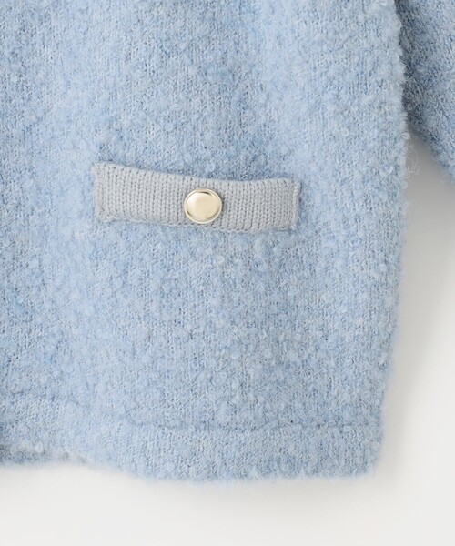 【セール】【洗える】ブークレー ニットジャケット（カーディガン/ボレロ）｜Feroux（フェルゥ）