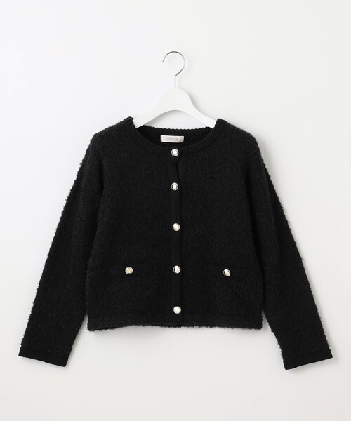 【セール】【洗える】ブークレー ニットジャケット（カーディガン/ボレロ）｜Feroux（フェルゥ）