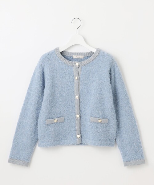 【セール】【洗える】ブークレー ニットジャケット（カーディガン/ボレロ）｜Feroux（フェルゥ）