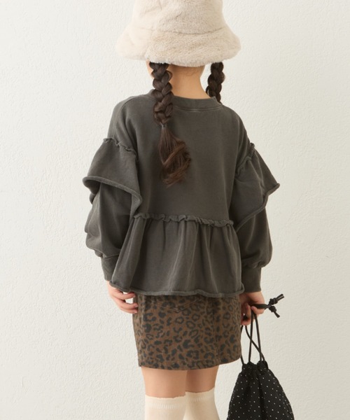 CIAOPANIC TYPY（チャオパニックティピー）の「【お気に入り数3000人突破！】【KIDS】フリルピグメント加工スウェット（スウェット・キッズ・グレー/サックスブルー/チャコールグレー・SMALL/XX-LARGE/X-LARGE/LARGE/MEDIUM）」の11枚目の写真