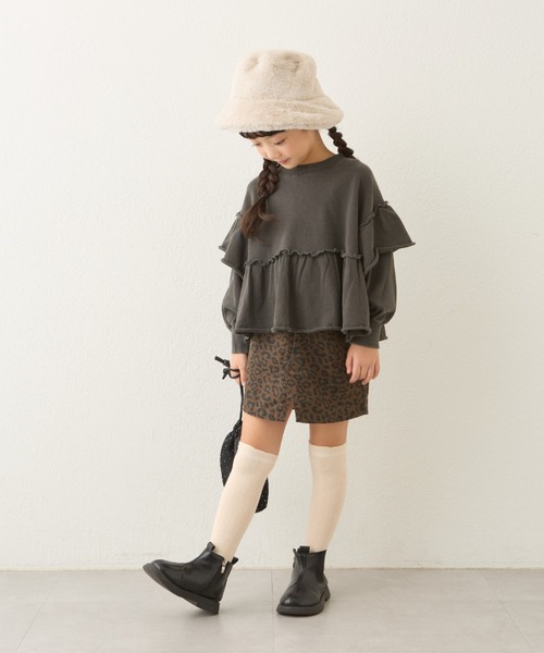 CIAOPANIC TYPY（チャオパニックティピー）の「【お気に入り数3000人突破！】【KIDS】フリルピグメント加工スウェット（スウェット・キッズ・グレー/サックスブルー/チャコールグレー・SMALL/XX-LARGE/X-LARGE/LARGE/MEDIUM）」の13枚目の写真