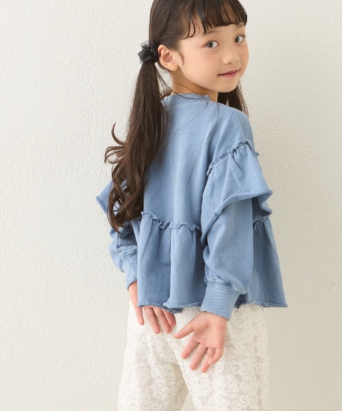 CIAOPANIC TYPY（チャオパニックティピー）の「【お気に入り数3000人突破！】【KIDS】フリルピグメント加工スウェット（スウェット・キッズ・グレー/サックスブルー/チャコールグレー・SMALL/XX-LARGE/X-LARGE/LARGE/MEDIUM）」の18枚目の写真