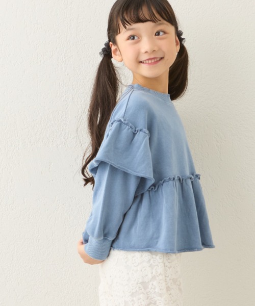 CIAOPANIC TYPY（チャオパニックティピー）の「【お気に入り数3000人突破！】【KIDS】フリルピグメント加工スウェット（スウェット・キッズ・グレー/サックスブルー/チャコールグレー・SMALL/XX-LARGE/X-LARGE/LARGE/MEDIUM）」の19枚目の写真