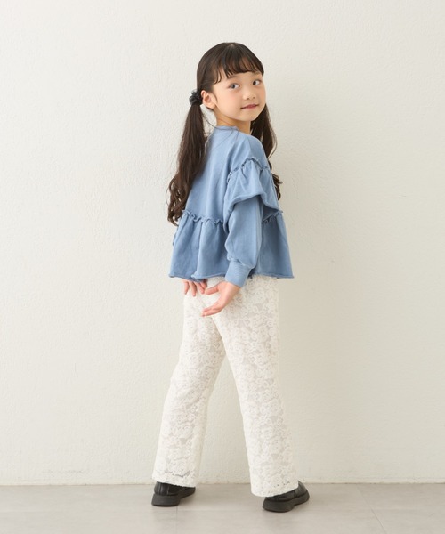 CIAOPANIC TYPY（チャオパニックティピー）の「【お気に入り数3000人突破！】【KIDS】フリルピグメント加工スウェット（スウェット・キッズ・グレー/サックスブルー/チャコールグレー・SMALL/XX-LARGE/X-LARGE/LARGE/MEDIUM）」の22枚目の写真