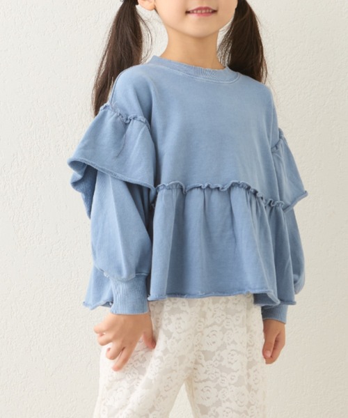 CIAOPANIC TYPY（チャオパニックティピー）の「【お気に入り数3000人突破！】【KIDS】フリルピグメント加工スウェット（スウェット・キッズ・グレー/サックスブルー/チャコールグレー・SMALL/XX-LARGE/X-LARGE/LARGE/MEDIUM）」の17枚目の写真