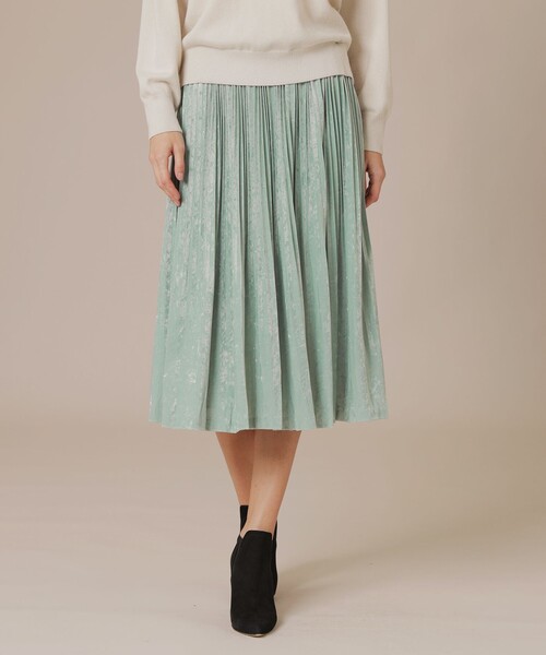 【セール】【婦人画報掲載】クラッシュベロアプリーツスカート（スカート）｜MACKINTOSH LONDON（マッキントッシュ ロンドン）