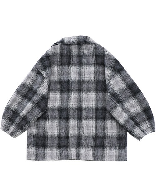 select MOCA（セレクトモカ）の「コクーンスリーブミドルチェスターコート（チェスターコート・レディース・グレー/アイボリー/ブラック・FREE）」の18枚目の写真