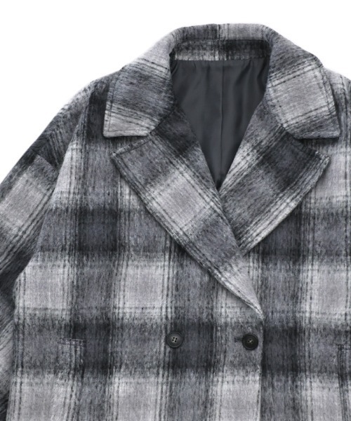 select MOCA（セレクトモカ）の「コクーンスリーブミドルチェスターコート（チェスターコート・レディース・グレー/アイボリー/ブラック・FREE）」の20枚目の写真