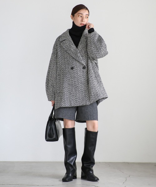 コクーンスリーブミドルチェスターコート（チェスターコート）｜select