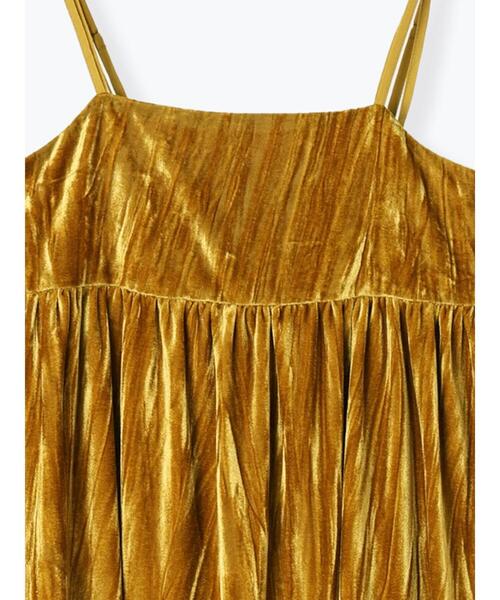 ehka sopo(エヘカソポ)の「クラッシュベロアキャミソールワンピース(ワンピース・レディース・ブルー/ブラック/マスタード・F)」の18枚目の写真