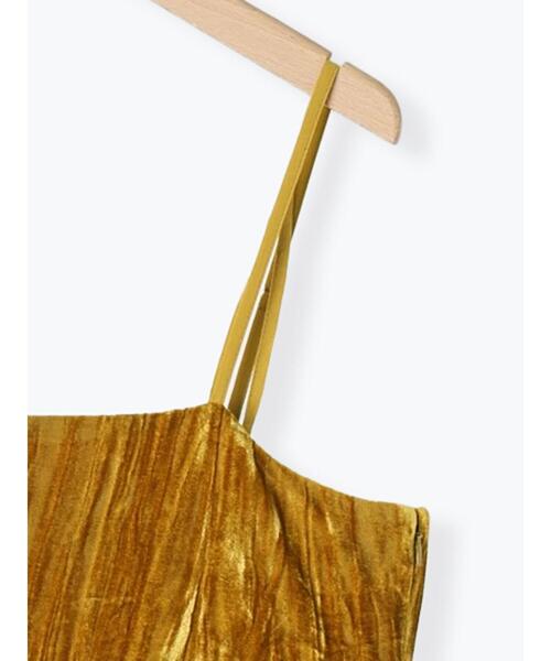 ehka sopo(エヘカソポ)の「クラッシュベロアキャミソールワンピース(ワンピース・レディース・ブルー/ブラック/マスタード・F)」の9枚目の写真