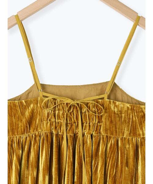 ehka sopo(エヘカソポ)の「クラッシュベロアキャミソールワンピース(ワンピース・レディース・ブルー/ブラック/マスタード・F)」の11枚目の写真