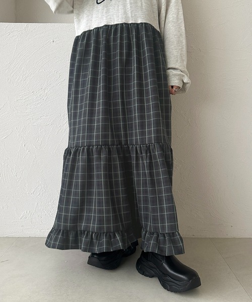 apres jour mignon(アプレジュールミニョン)の「リメイク風裏毛ワンピース【ZOZOTOWN限定アイテム】(ワンピース・レディース・ブラック/ブルー/ブラック系その他/ブラウン系その他・MEDIUM/X-LARGE/SMALL)」の20枚目の写真